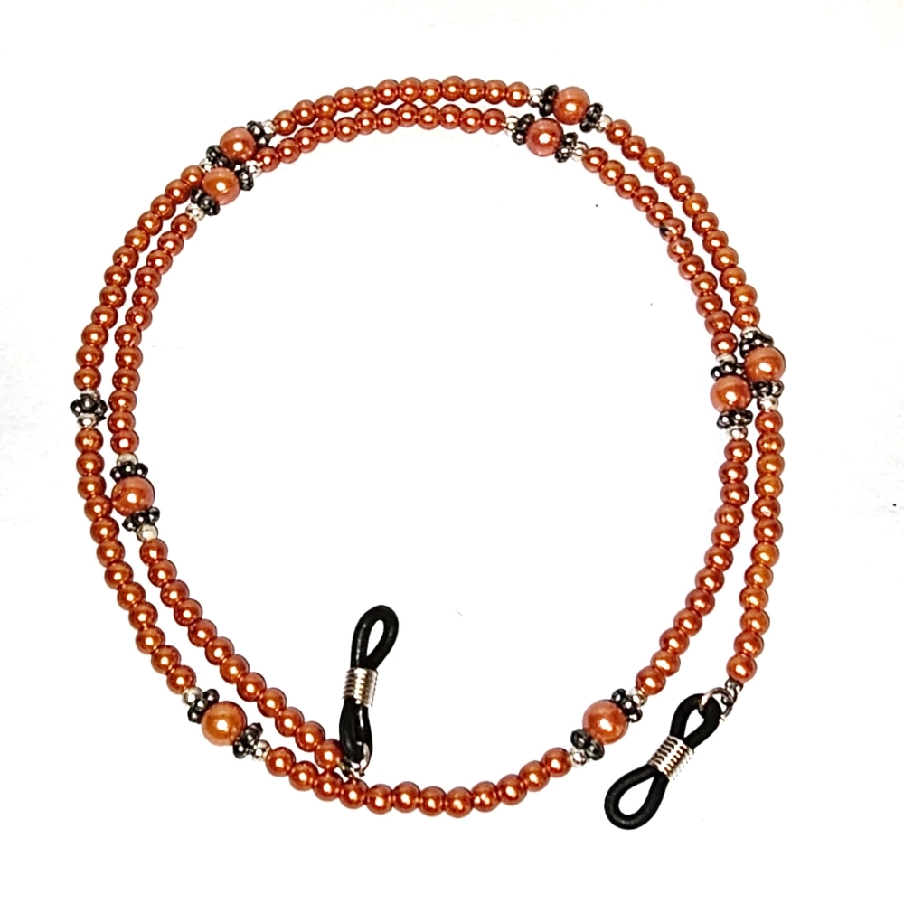 Sienna Orange Pearl Glasses Chain